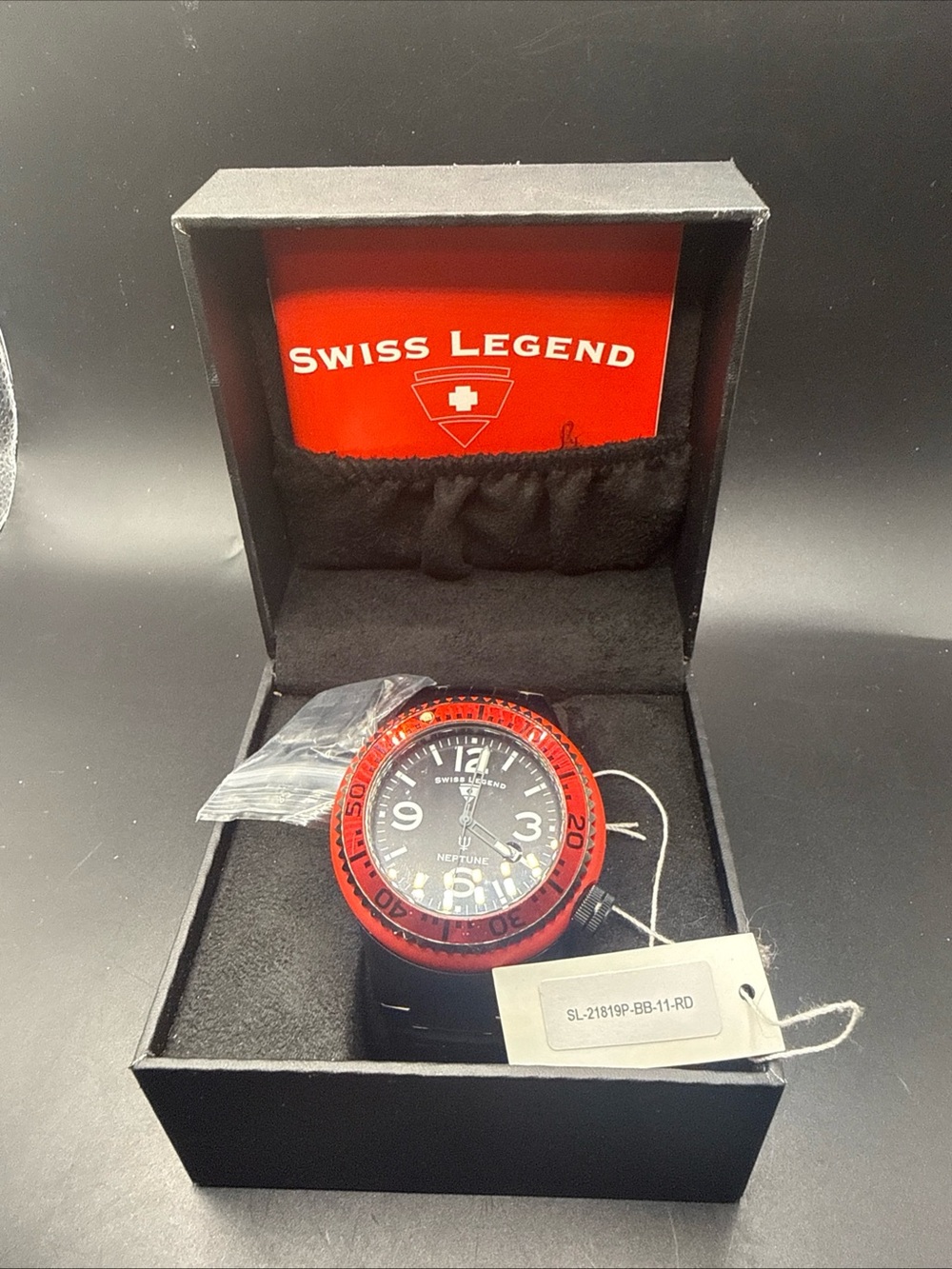 Swiss Legend Men's Neptune Watch in Red and Black